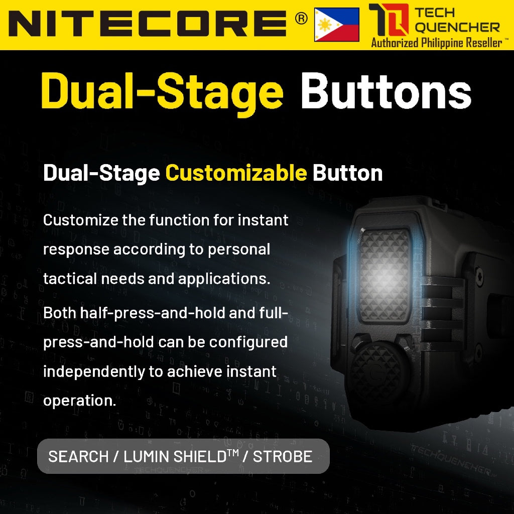 Nitecore EDC37 Flashlight - 8000 Lumens - Lumin Shield - 8000mAh Battery -Lock Switch- USB-C -STROBE