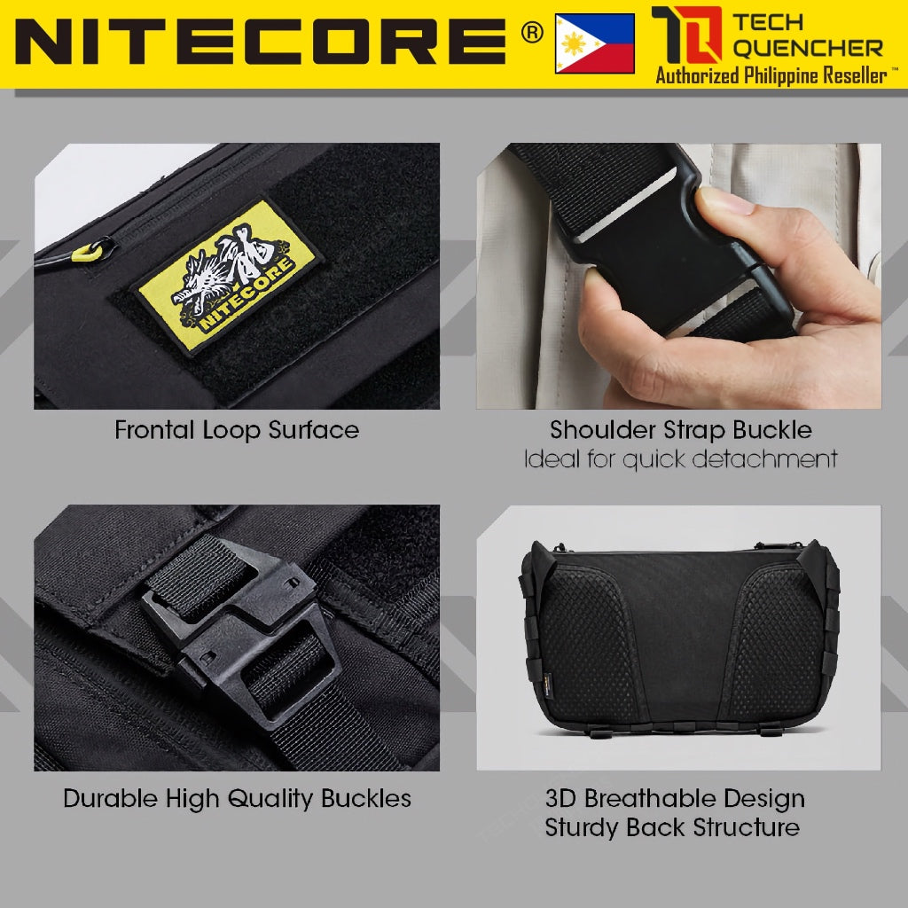 Nitecore SLB06 Crossbody Bag - Shoulder Bag - 7L - Molle System - Cordura 500D - Ipad - Nintendo
