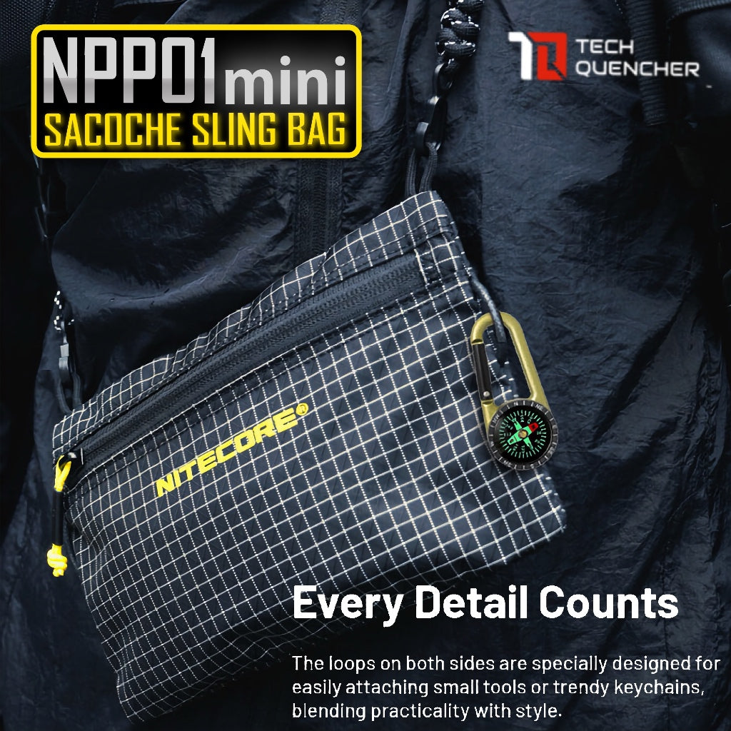 Nitecore NPP01 Mini Sacoche Sling Bag - 0.5 Liter - 41 g - Lightweight  - Water Resistant - Outdoor
