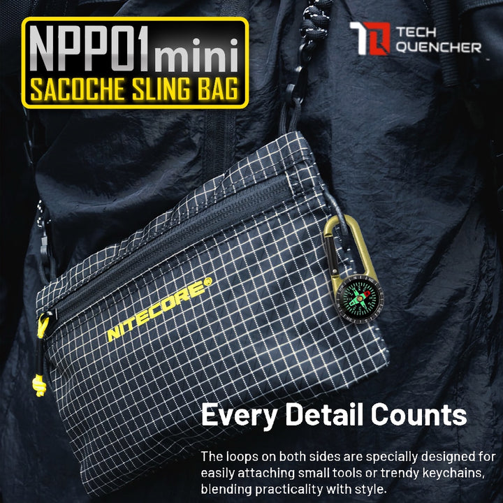 Nitecore NPP01 Mini Sacoche Sling Bag - 0.5 Liter - 41 g - Lightweight  - Water Resistant - Outdoor