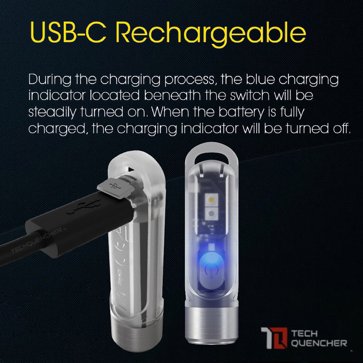 Nitecore TIKI and TIKI LE Flashlight - 300 Lumens - USB-C Rechargeable Battery - Keychain Flashlight