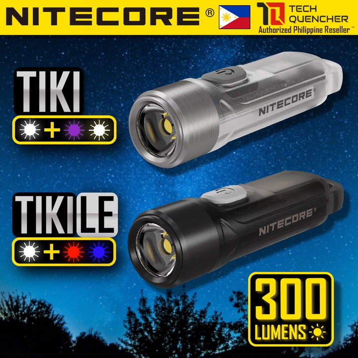 Nitecore TIKI and TIKI LE Flashlight - 300 Lumens - USB-C Rechargeable Battery - Keychain Flashlight