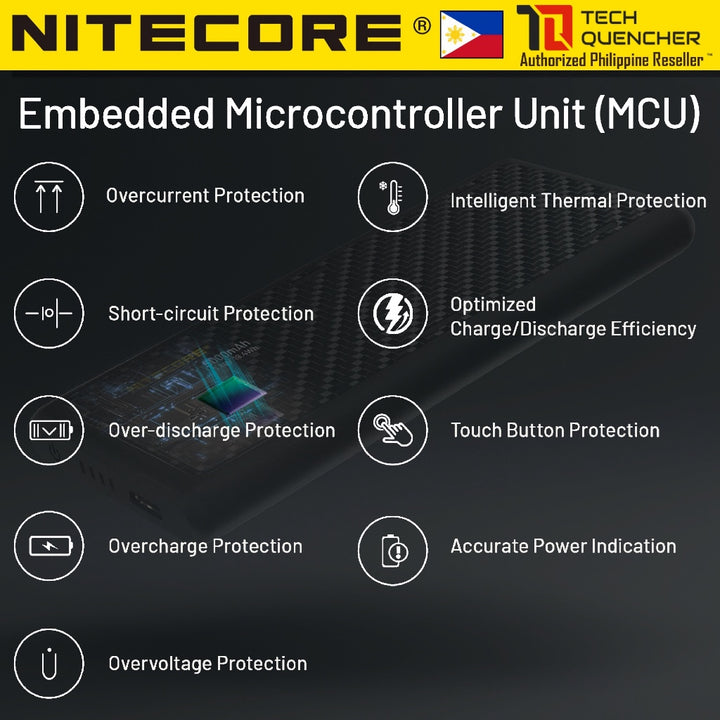 Nitecore NB Air Powerbank - Ultra Lightweight - 89g - 5000mAh - IPX7 - Carbon Fiber - PD + QC 3.0