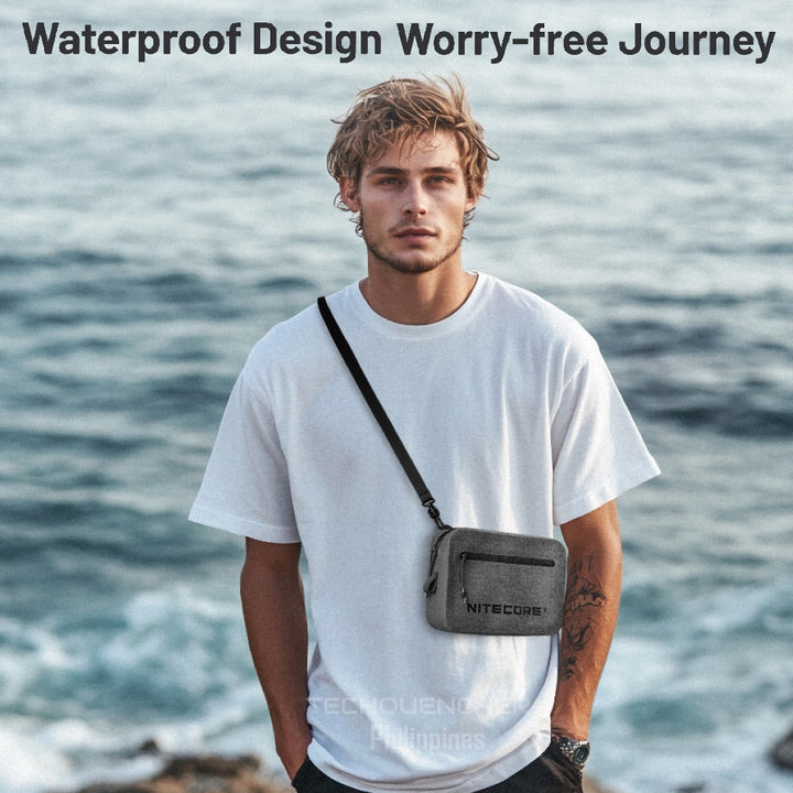 Nitecore NPP02 Waterproof Crossbody Bag - 1.4L - 900D Coated Cationic Fabric - YKK Waterproof Zipper