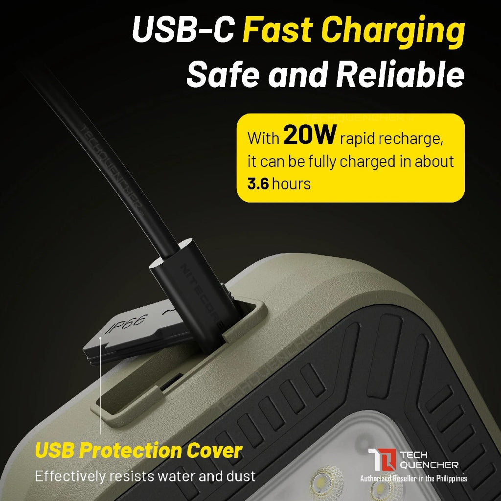 Nitecore NWL30 Outdoor Work Light - 3000 Lumens - Mosquito Repeller - 18000mAh Powerbank - USB-C