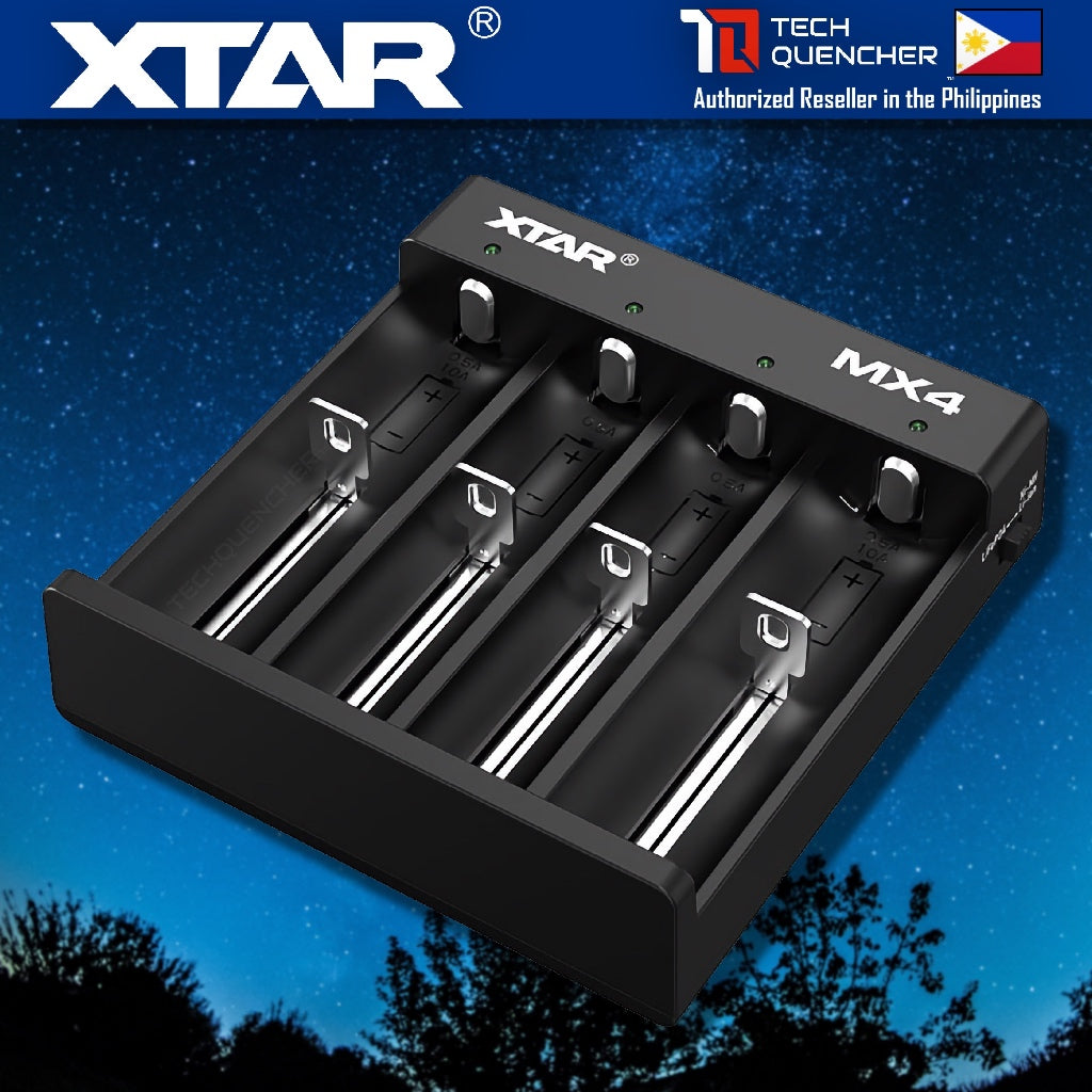 XTAR MX4 Battery Charger - USB-C - 21700 18650 AA AAA - 3.2v LiFePO4 - 3.7V 1.5v Li-ion -1.2v Ni-MH