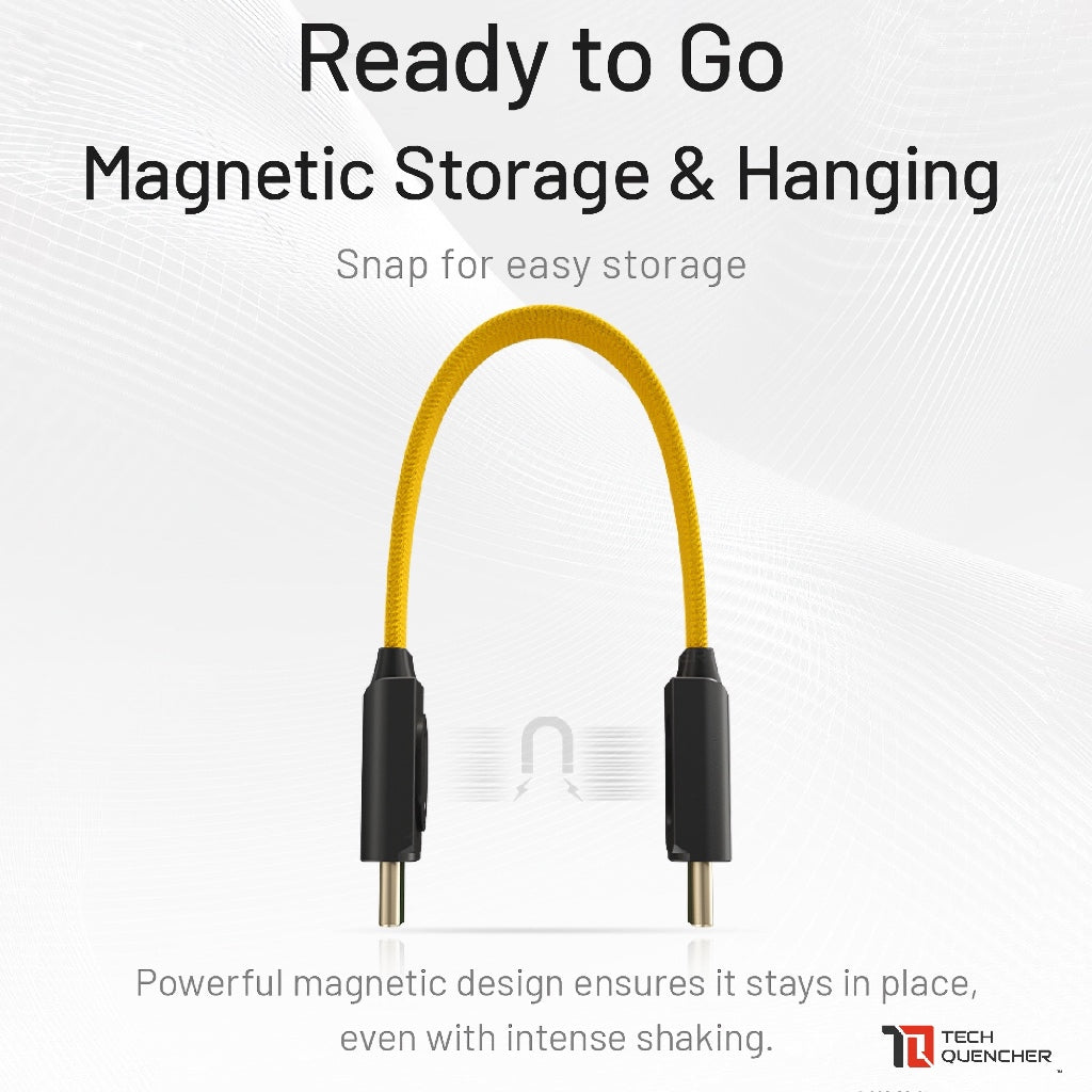 Nitecore NLink10 Magnetic Charging Cable - USB-C - 60W PD + QC Fast Charging - Braided - Gold Plated