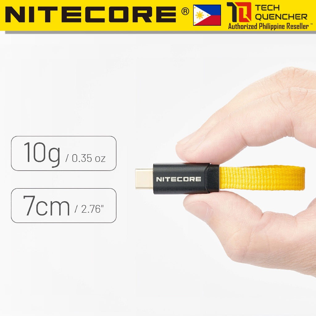 Nitecore NLink10 Magnetic Charging Cable - USB-C - 60W PD + QC Fast Charging - Braided - Gold Plated