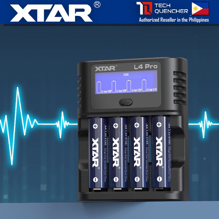 XTAR L4 Pro Battery Charger - USB-C - AA  AAA - 1.5v Li-ion - 1.2v Ni-MH - Refresh + Dishcharge Mode