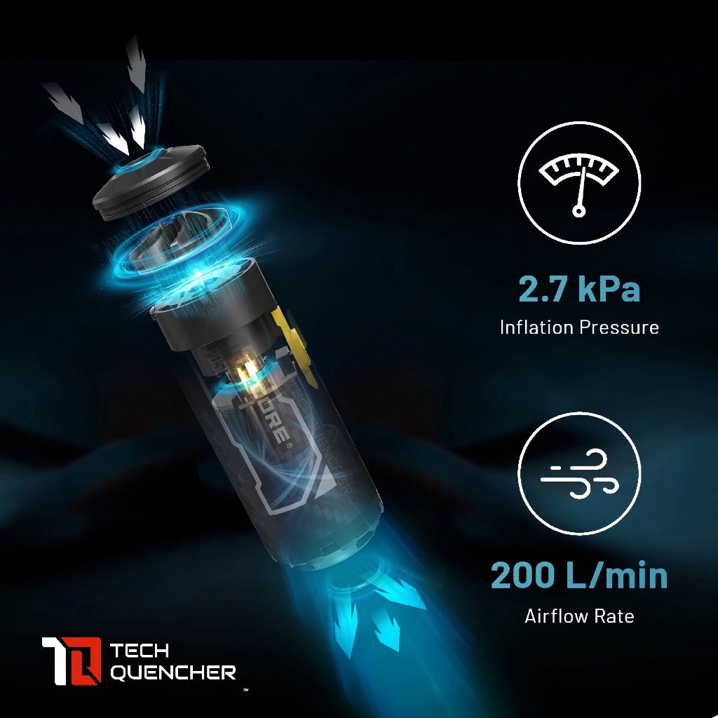 Nitecore AP05C Air Pump - Ultra Lightweight Carbon Fiber + NL169R Battery Included - 23g - 2.7kPa
