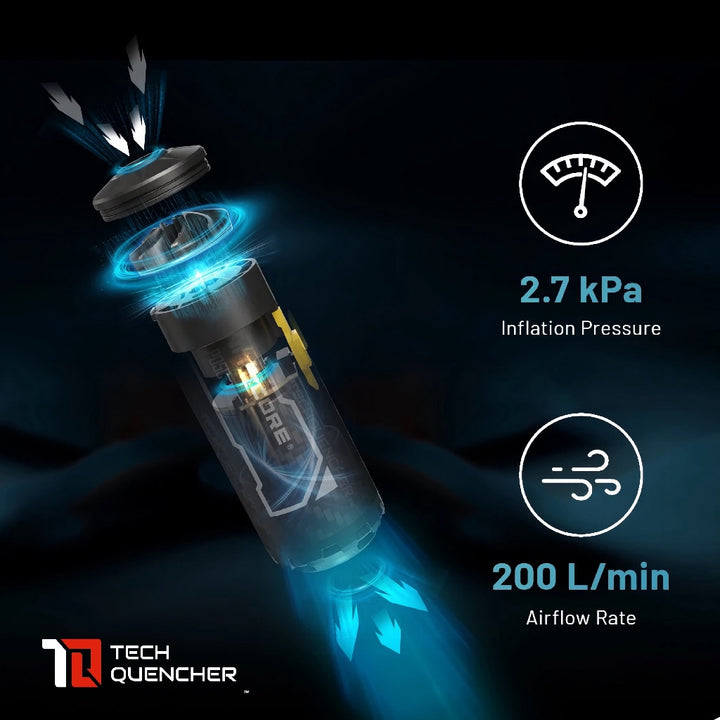 Nitecore AP05C Air Pump - Ultra Lightweight Carbon Fiber + NL169R Battery Included - 23g - 2.7kPa