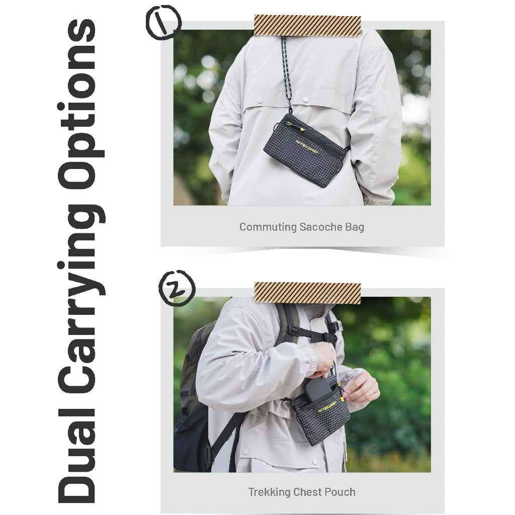 Nitecore NPP01 Mini Sacoche Sling Bag - 0.5 Liter - 41 g - Lightweight  - Water Resistant - Outdoor