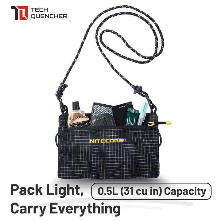 Nitecore NPP01 Mini Sacoche Sling Bag - 0.5 Liter - 41 g - Lightweight  - Water Resistant - Outdoor