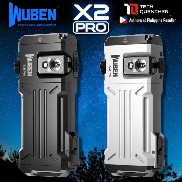 Wuben X2 Pro Flashlight - RGB & UV - 1500 Lumens - Dual Light Source - USB-C Rechargeable -AA - IP68