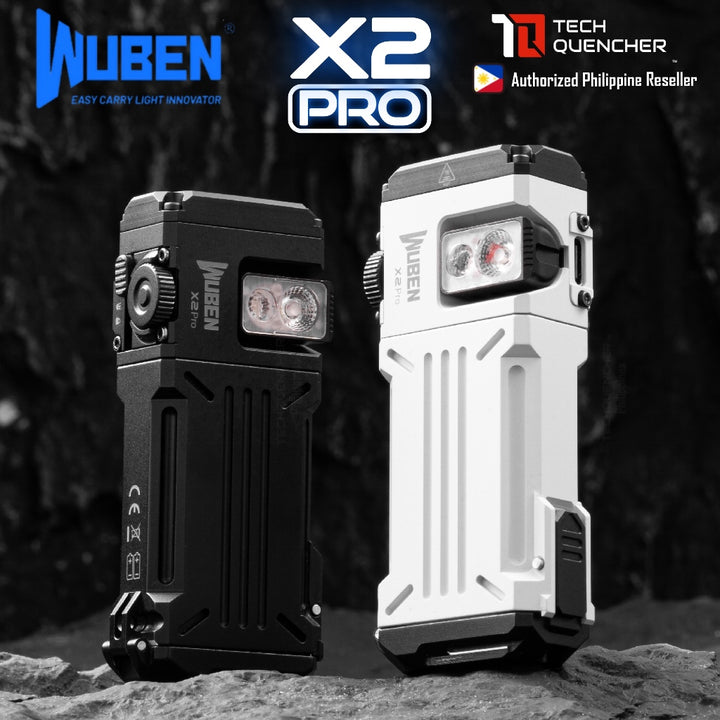 Wuben X2 Pro Flashlight - RGB & UV - 1500 Lumens - Dual Light Source - USB-C Rechargeable -AA - IP68