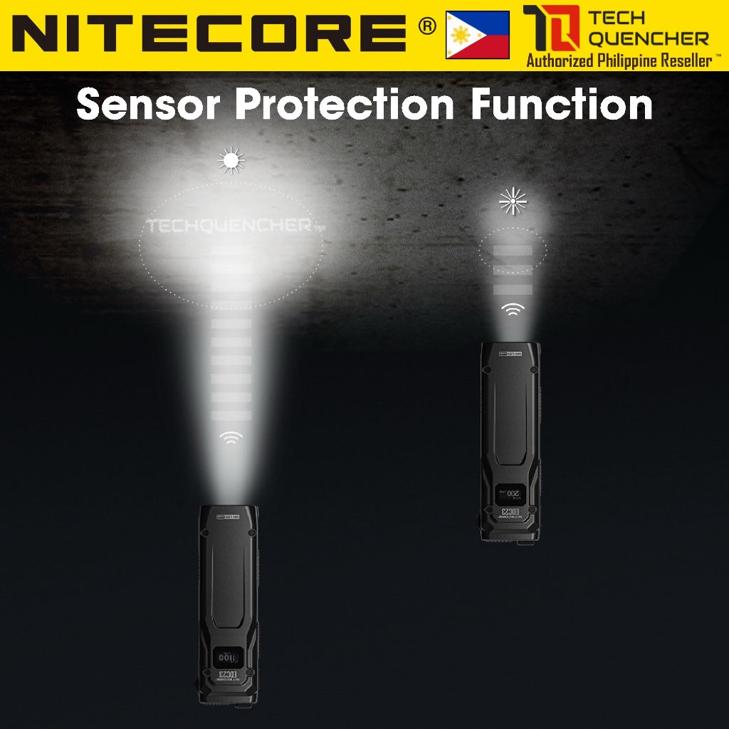 Nitecore EDC23 Flashlight - 2500 Lumens - OLED Display - Lockout Switch - USB-C Rechargeable - IP54