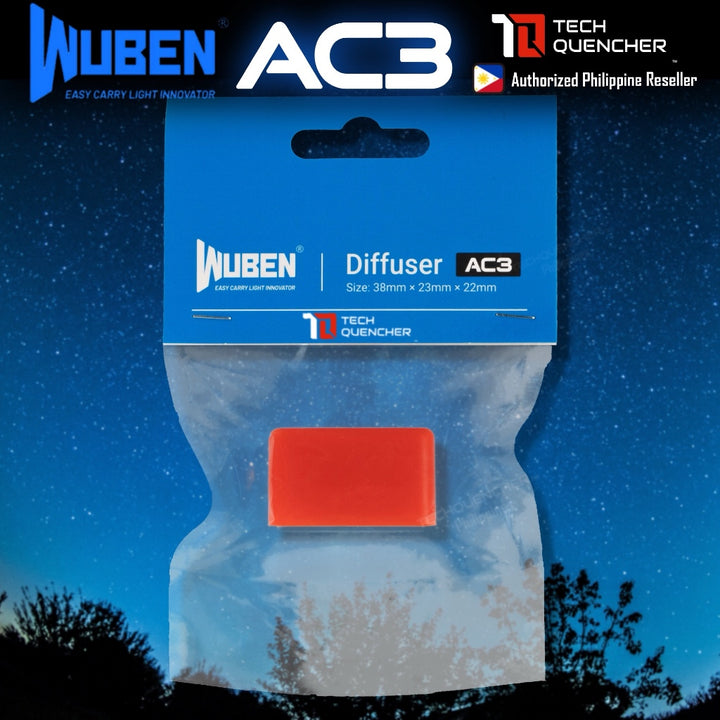 Wuben AC3 Diffuser Cap for Wuben X2 Pro and X4 Flashlight - Durable Silicone - Camping - Emergency