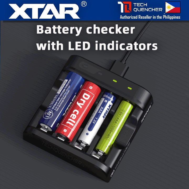 XTAR L4 Battery Charger - USB-C - AA AAA -Mix Charging - 1.5v Li-ion - 1.2v Ni-MH - Smart Protection