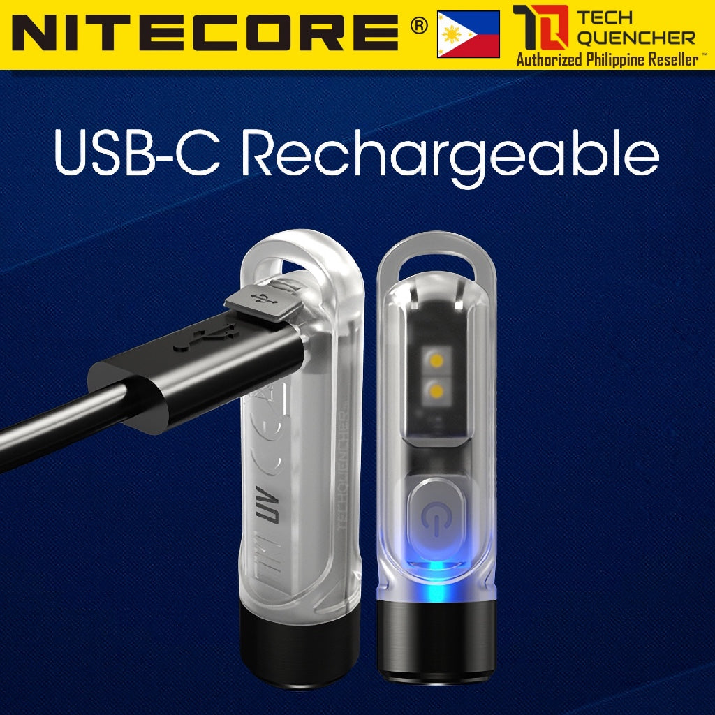 Nitecore TIKI UV Flashlight - 1000mW UV + High CRI White LED - USB-C Rechargeable - Keychain Light