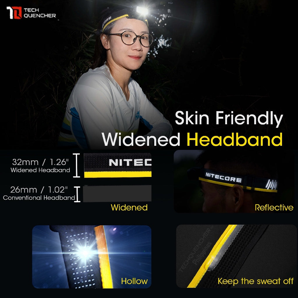 Nitecore NU40 Headlamp 1000 Lumens -116g -2 Dual Output- USB-C Rechargeable 2600mah Battery - IP68