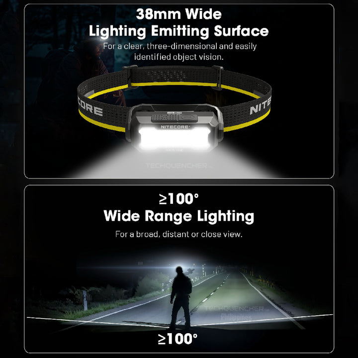 Nitecore HA15 UHE Headlamp - 400 Lumens - AA Battery - Dual Power Option - Ultra Lightweight - IP66