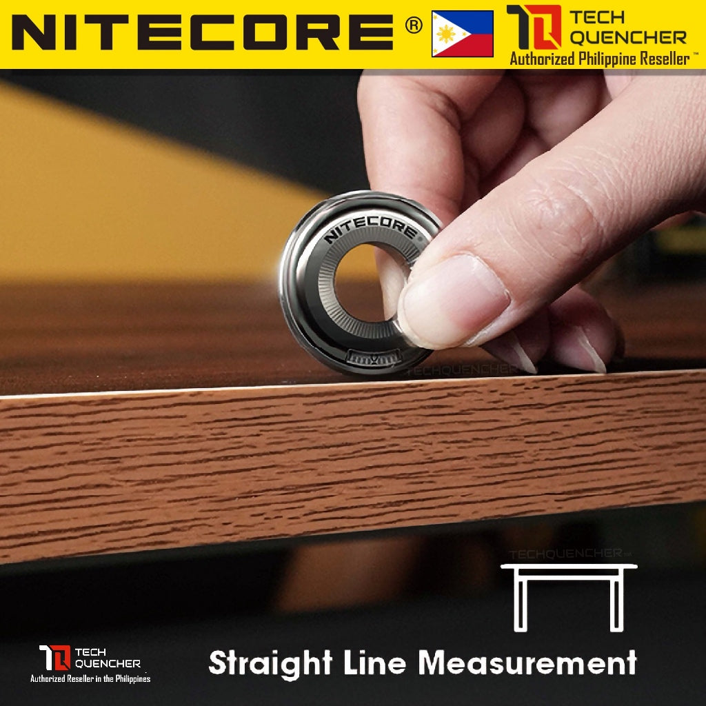 Nitecore Halo 10 Titanium Measure Ring Tool - Curve Slide Ruler - Premium EDC Fidget Toy - Pendant