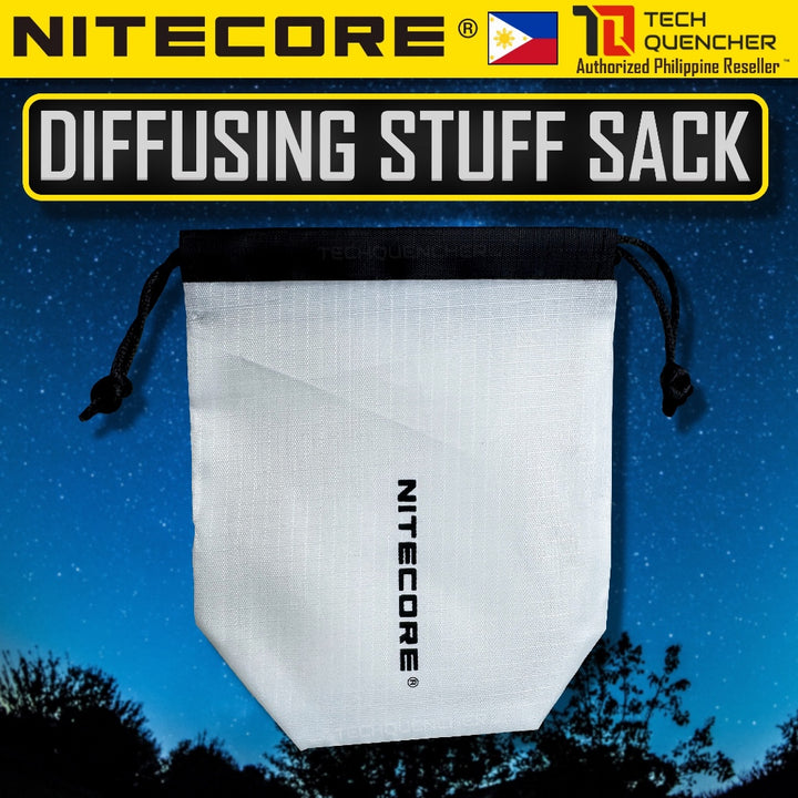 Nitecore Diffusing Stuff Sack - Headlamp Storage + Convert Headlamp into Lantern or Ambient Light