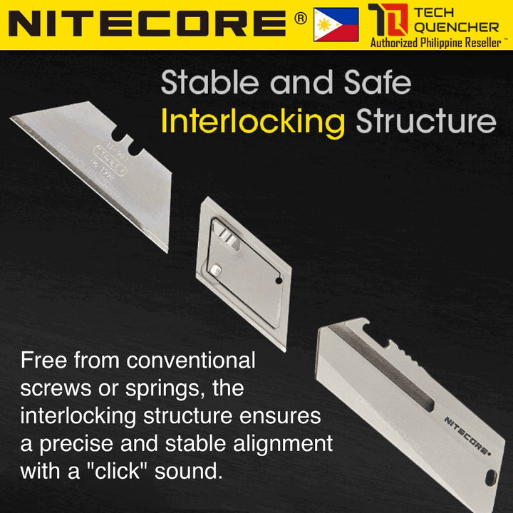 Nitecore NTK09 Titanium Utility Tool - Lightweight 49grams - Premium EDC Keychain - Replaceable Tip