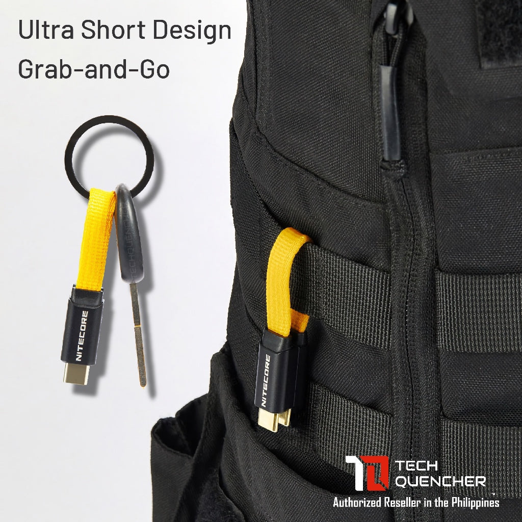 Nitecore NLink10 Magnetic Charging Cable - USB-C - 60W PD + QC Fast Charging - Braided - Gold Plated