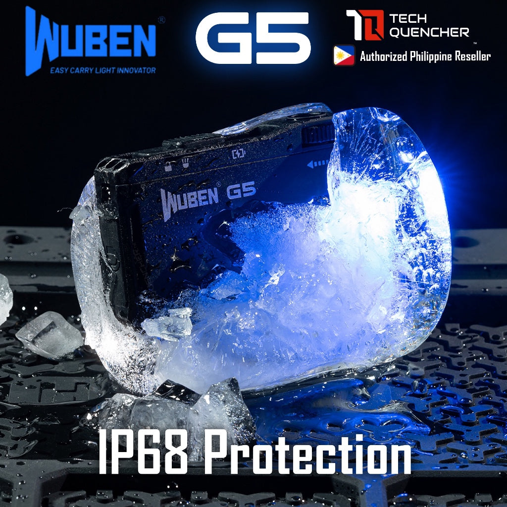 Wuben G5 Flashlight - Keychain Light - 400 Lumens - RGB - 52.3grams - USB-C Rechargeable - IP68
