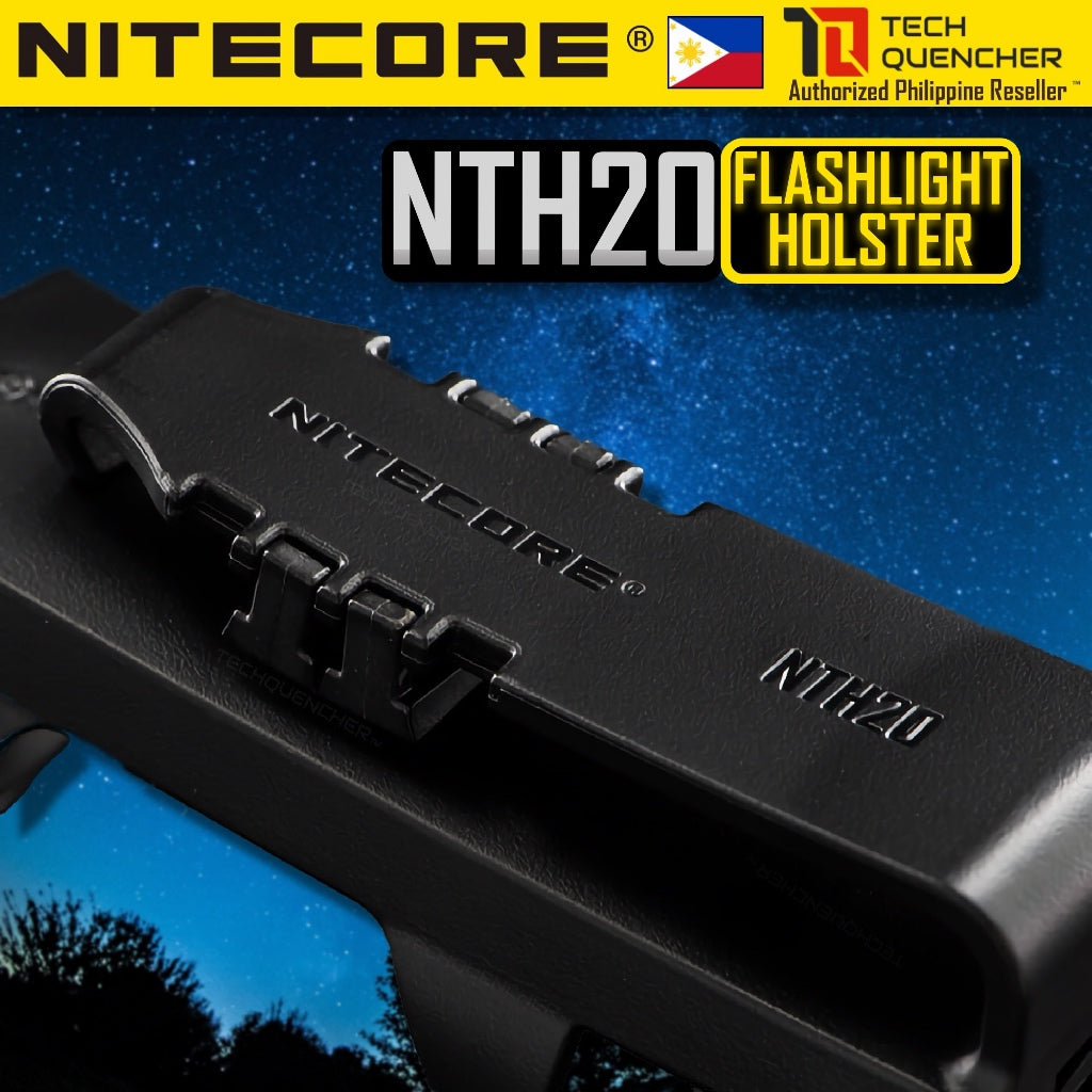 Nitecore NTH20 Flashlight Hard Holster  -  Supports 1 inch Tube Diameter - 1.25 inch Head Diameter