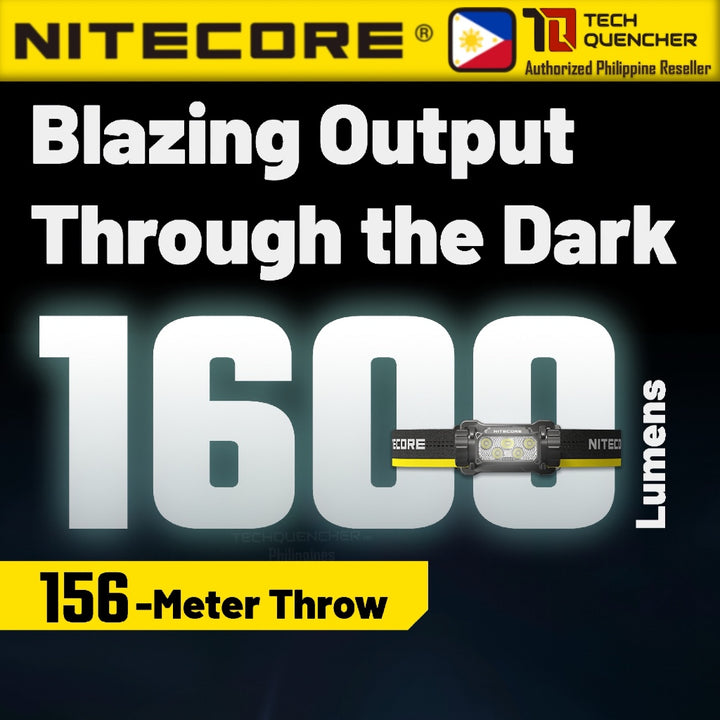 Nitecore HC70 UHE Headlamp 1600 Lumens - USB-C Rechargeable - 6000mAh Battery - 156 meter - IP68