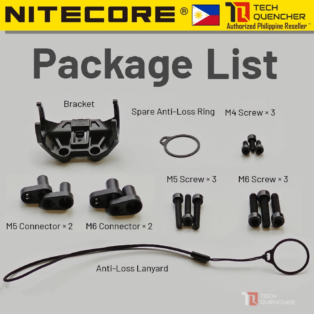 Nitecore BM06 Bike Mount for Headlamp - HC65 UHE - HC60 UHE - Mountain Bike -Sports Camera Interface