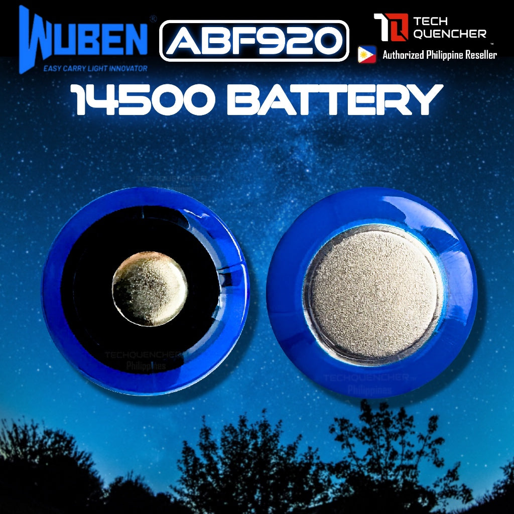Wuben ABF920 14500 Battery - Rechargeable 920mAh - 3.7V - Protected Lithium Ion - Fits Wuben X2 Pro