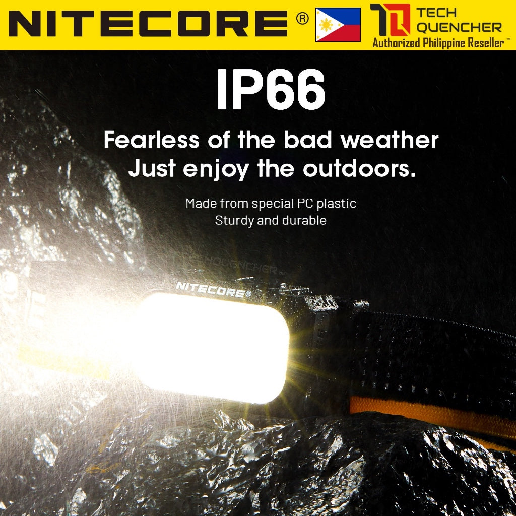Nitecore NU25 MCT Headlamp 400 Lumens - Lightweight 50g - USB-C Rechargeable Battery -UHE LED - IP66