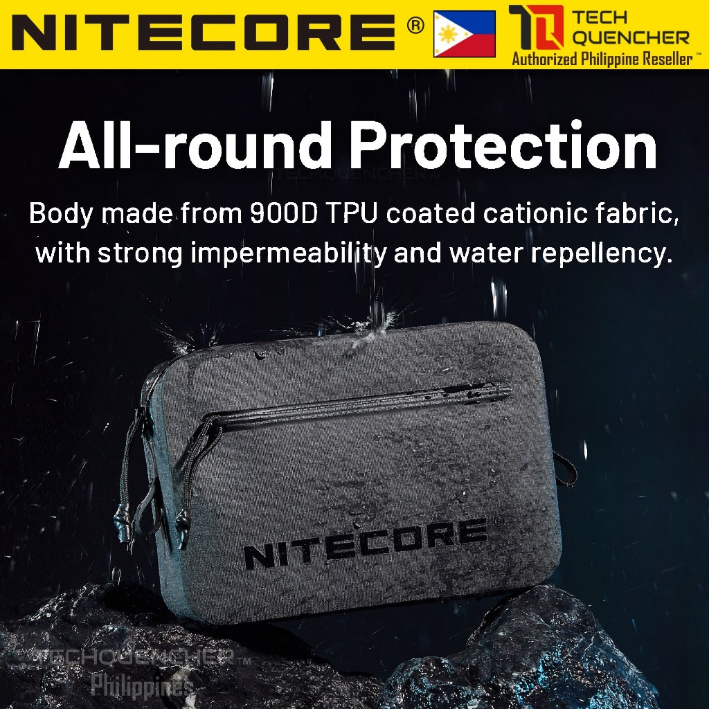 Nitecore NPP02 Waterproof Crossbody Bag - 1.4L - 900D Coated Cationic Fabric - YKK Waterproof Zipper