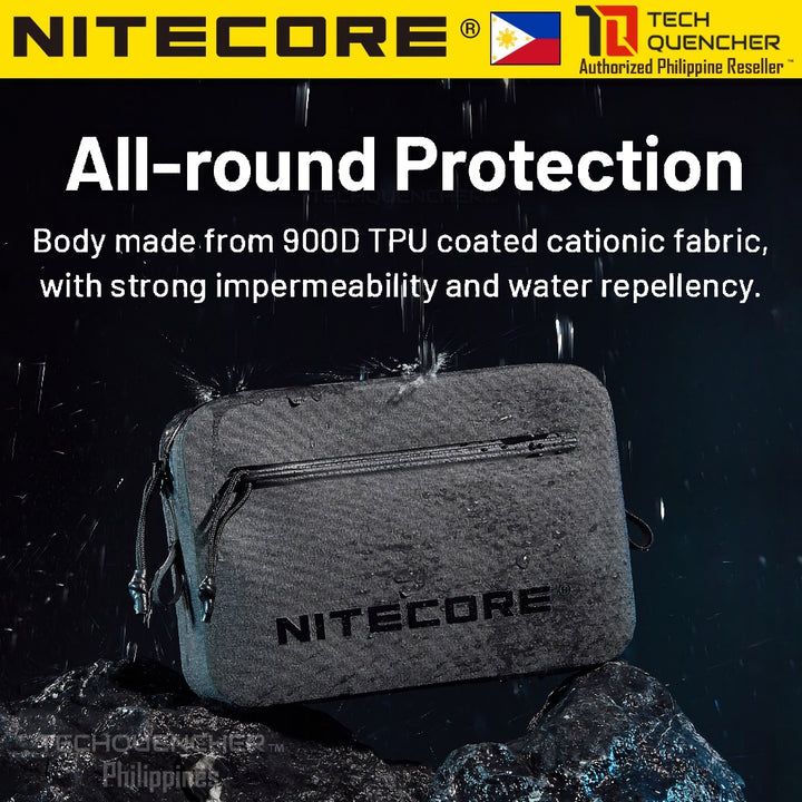 Nitecore NPP02 Waterproof Crossbody Bag - 1.4L - 900D Coated Cationic Fabric - YKK Waterproof Zipper