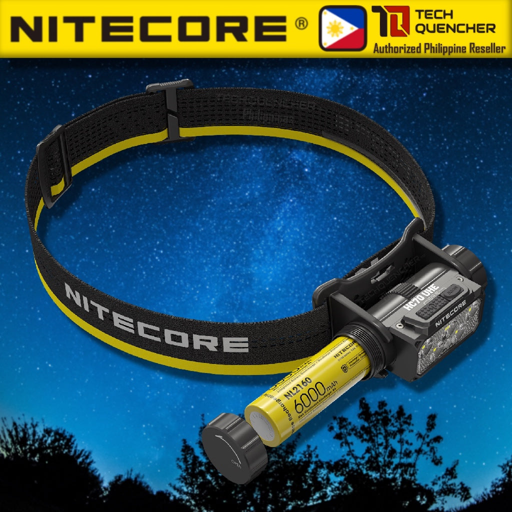 Nitecore HC70 UHE Headlamp 1600 Lumens - USB-C Rechargeable - 6000mAh Battery - 156 meter - IP68