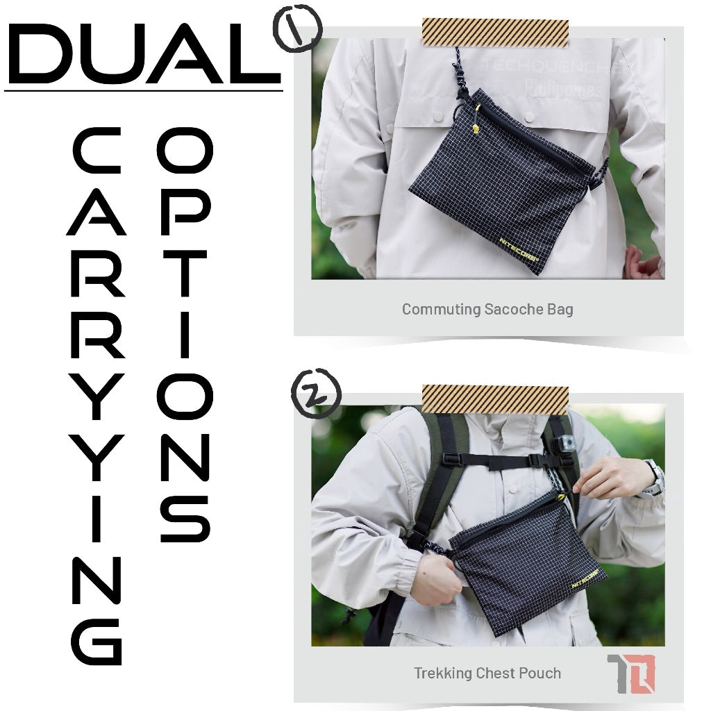 Nitecore NPP01 Sacoche Sling Bag - 1 Liter - 50 grams - Lightweight - Water Resistant - Outdoor