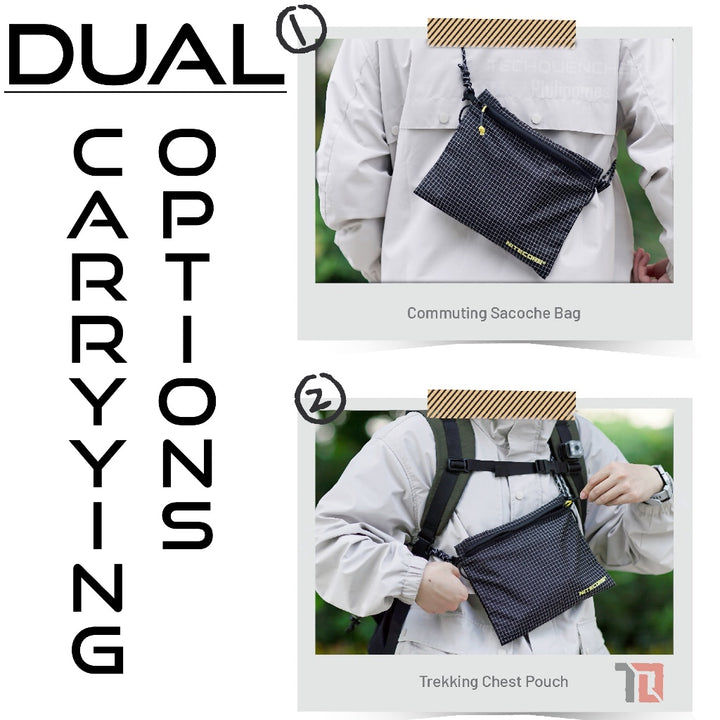 Nitecore NPP01 Sacoche Sling Bag - 1 Liter - 50 grams - Lightweight - Water Resistant - Outdoor