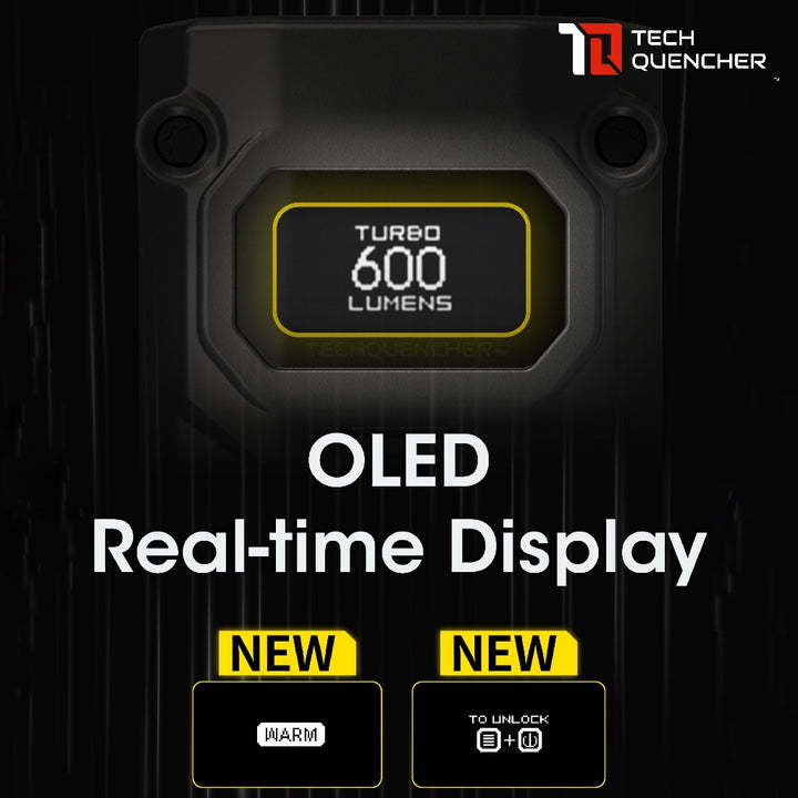 Nitecore Tini3 Keychain Flashlight - 600 Lumens - OLED Display - USB-C Charging - 20g - MCT UHE LEDS