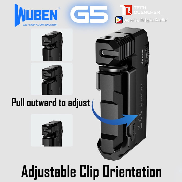 Wuben G5 Flashlight - Keychain Light - 400 Lumens - RGB - 52.3grams - USB-C Rechargeable - IP68