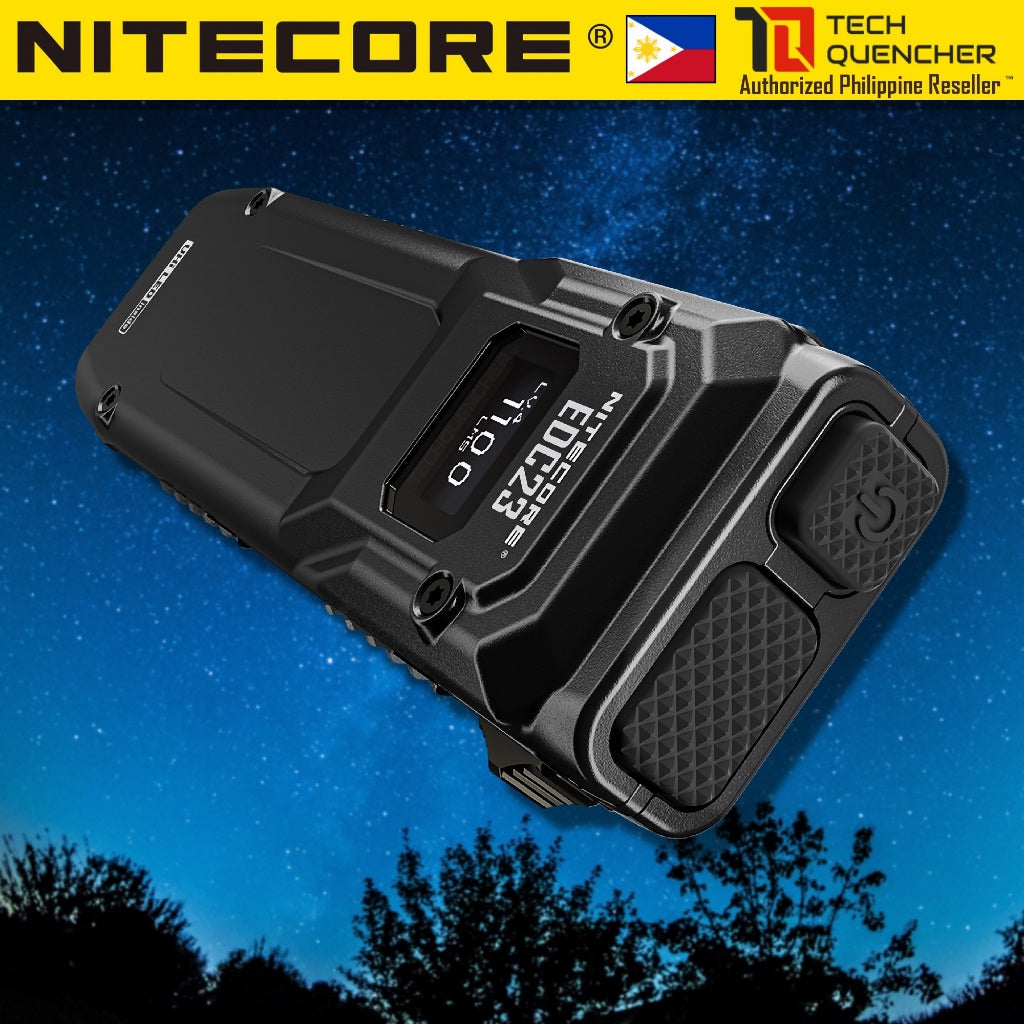 Nitecore EDC23 Flashlight - 2500 Lumens - OLED Display - Lockout Switch - USB-C Rechargeable - IP54