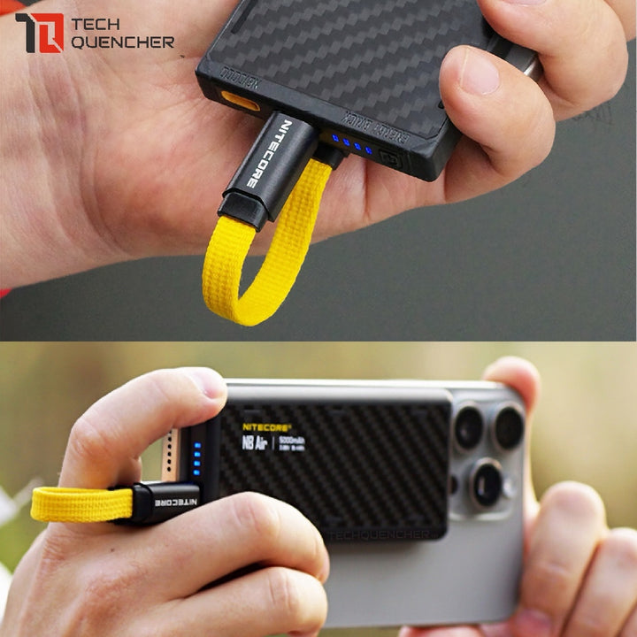 Nitecore NLink10 Magnetic Charging Cable - USB-C - 60W PD + QC Fast Charging - Braided - Gold Plated