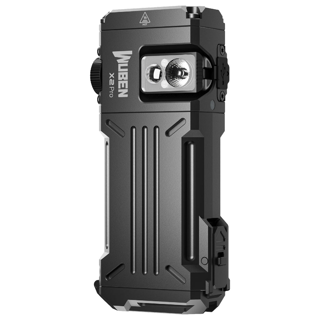 Wuben X2 Pro Flashlight - RGB & UV - 1500 Lumens - Dual Light Source - USB-C Rechargeable -AA - IP68