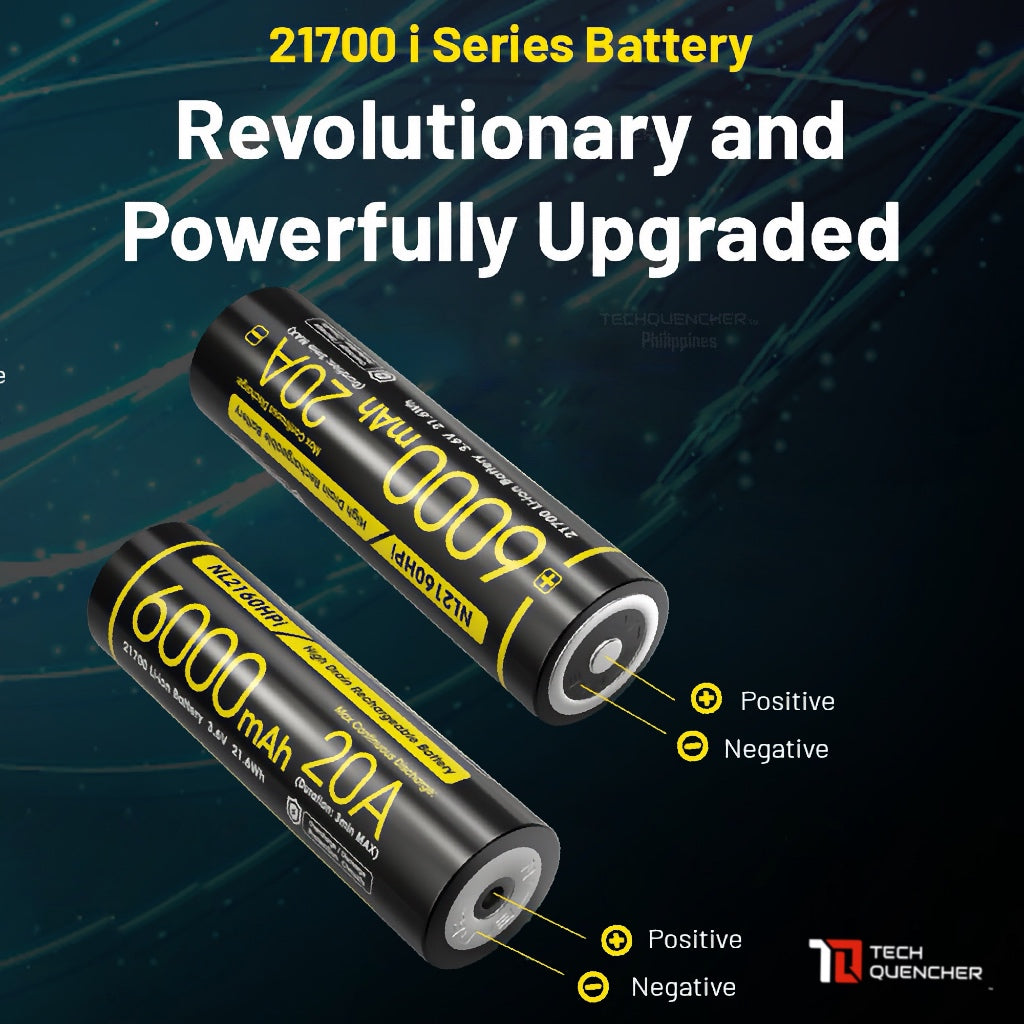 Nitecore NL2160HPi 6000mAh Battery - 20A - 21700 i Series High Drain - For i-Series Supported Device