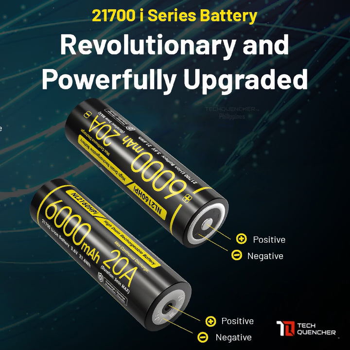 Nitecore NL2160HPi 6000mAh Battery - 20A - 21700 i Series High Drain - For i-Series Supported Device