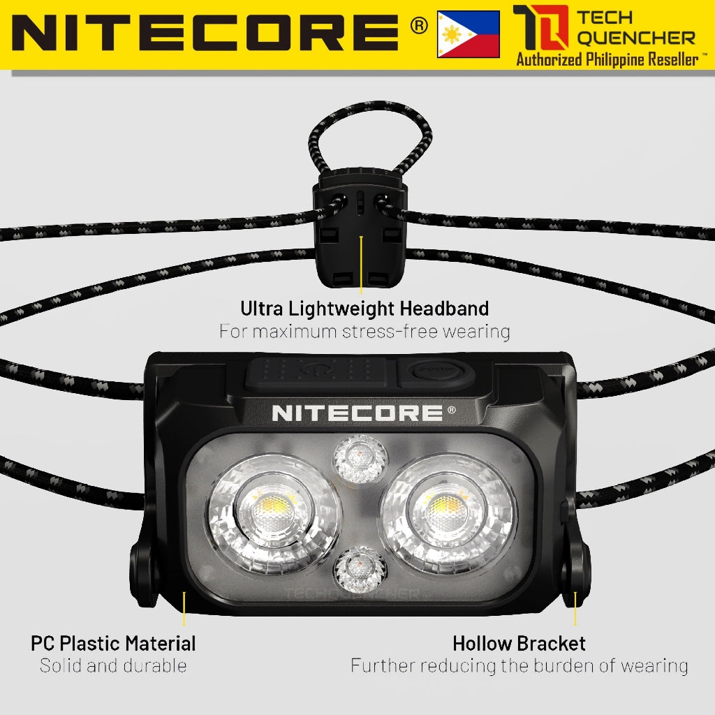 Nitecore NU25 UL MCT Headlamp 400 Lumens - Lightweight 47g - USB-C Rechargeable Battery - UHE - IP66