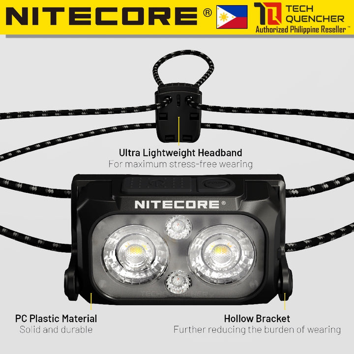Nitecore NU25 UL MCT Headlamp 400 Lumens - Lightweight 47g - USB-C Rechargeable Battery - UHE - IP66