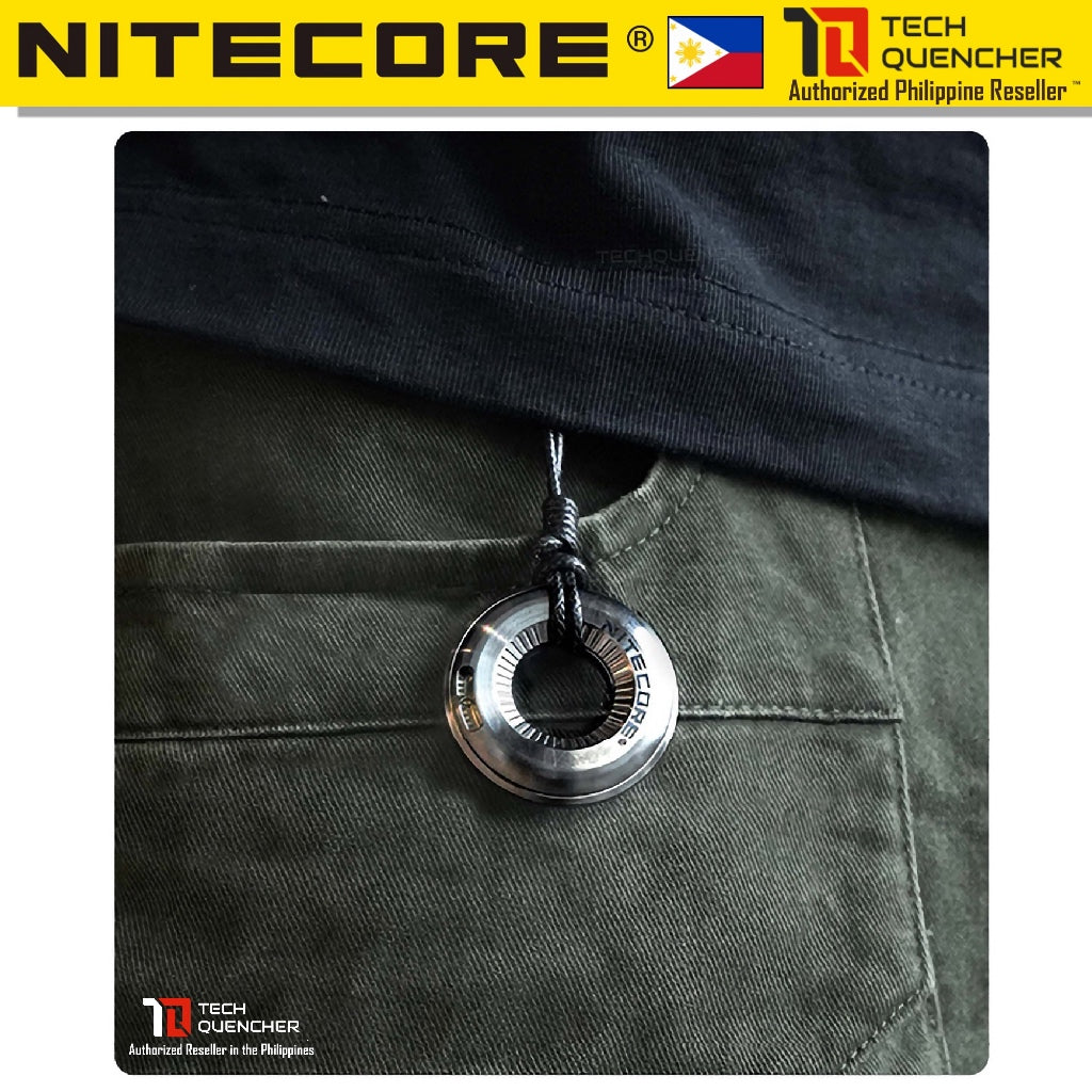 Nitecore Halo 10 Titanium Measure Ring Tool - Curve Slide Ruler - Premium EDC Fidget Toy - Pendant